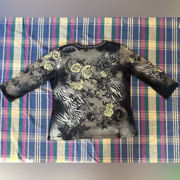 Cactus Y2K Floral Rhinestone Top - Picture 7 of 11